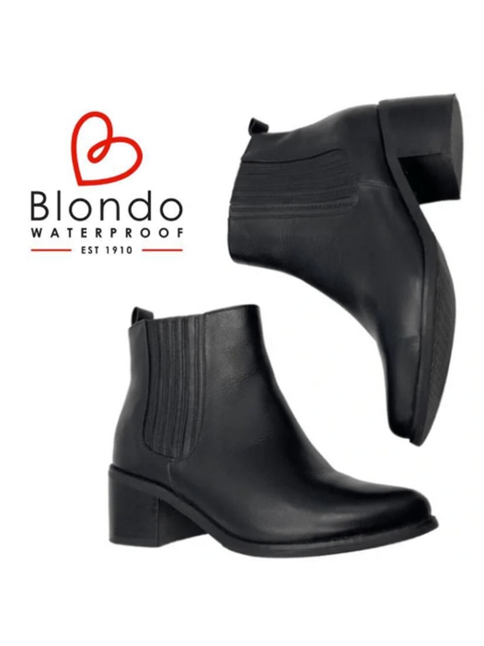 Blondo Women's Laureece Waterproof Booties black leather size 6.5